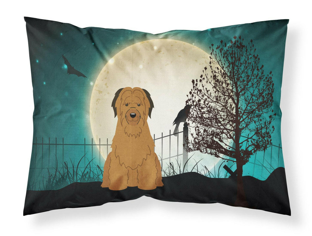 Halloween Scary Briard Brown Fabric Standard Pillowcase BB2272PILLOWCASE by Caroline&#39;s Treasures