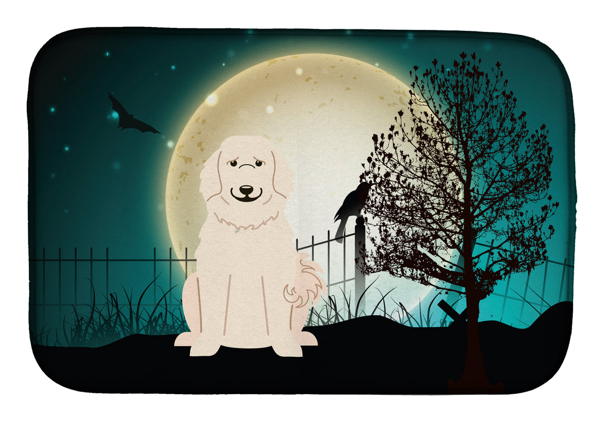 Halloween Scary Great Pyrenese Dish Drying Mat BB2273DDM  the-store.com.
