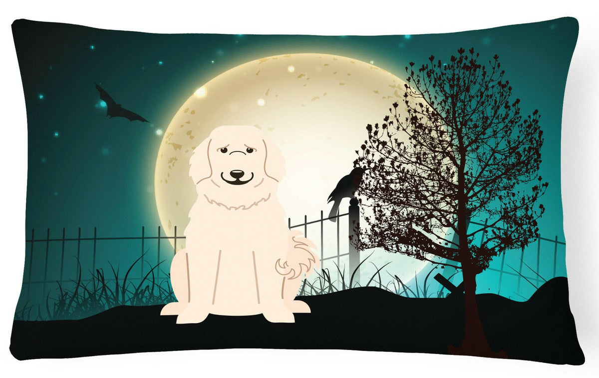 Halloween Scary Great Pyrenese Canvas Fabric Decorative Pillow BB2273PW1216 by Caroline&#39;s Treasures