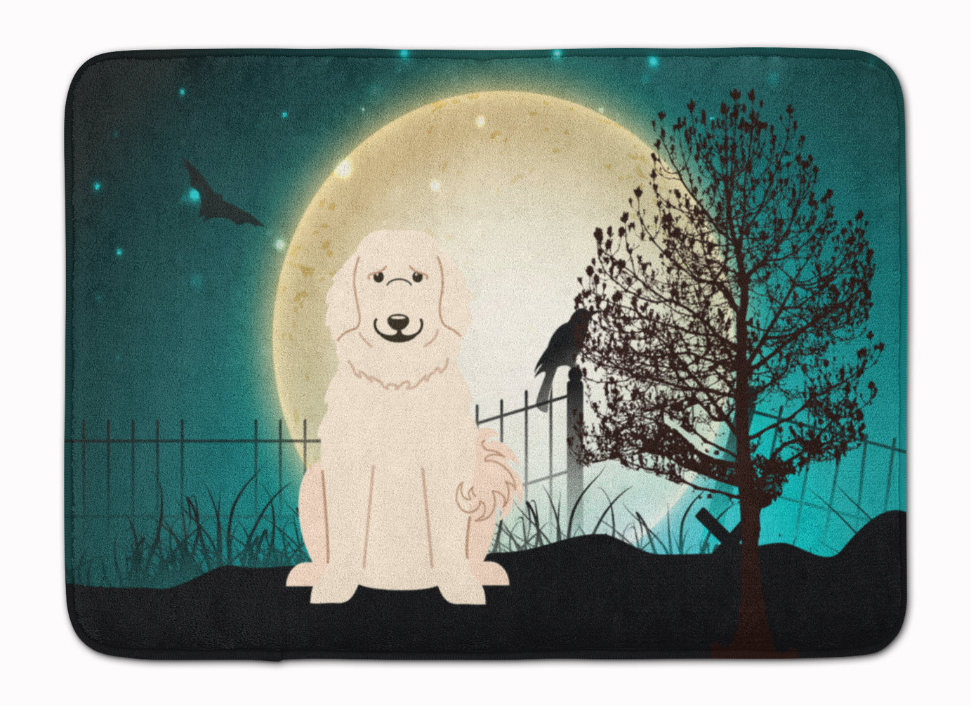 Halloween Scary Great Pyrenese Machine Washable Memory Foam Mat BB2273RUG - the-store.com