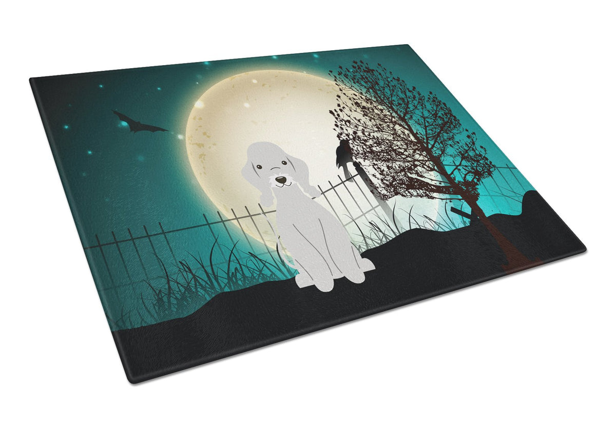 Halloween Scary Bedlington Terrier Blue Glass Cutting Board Large BB2280LCB by Caroline&#39;s Treasures