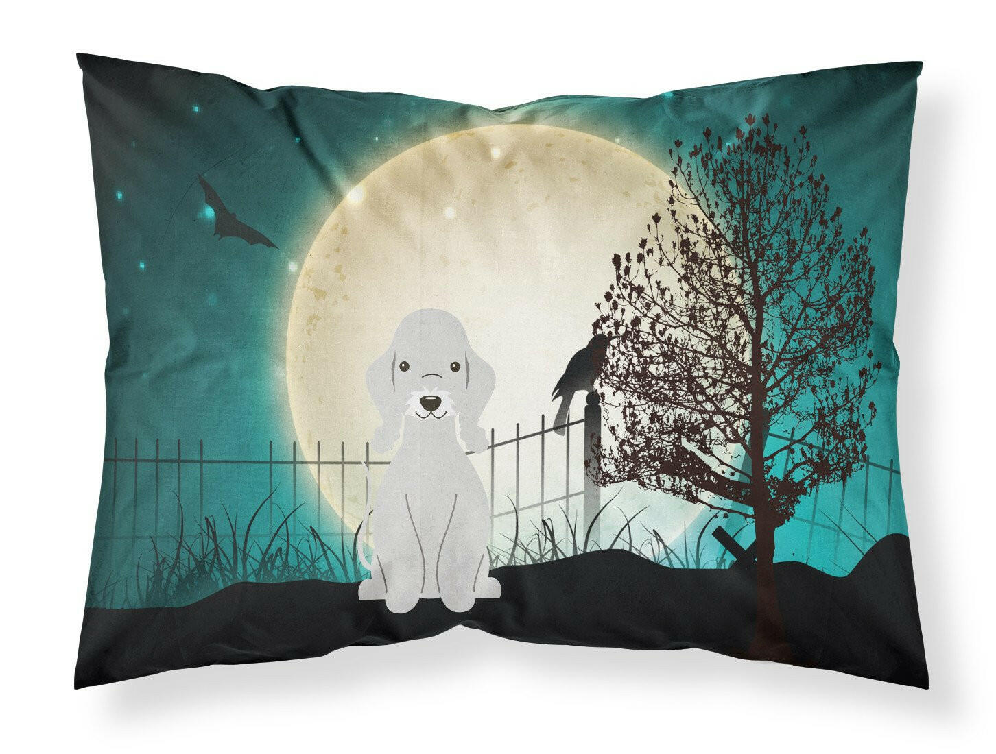 Halloween Scary Bedlington Terrier Blue Fabric Standard Pillowcase BB2280PILLOWCASE by Caroline's Treasures