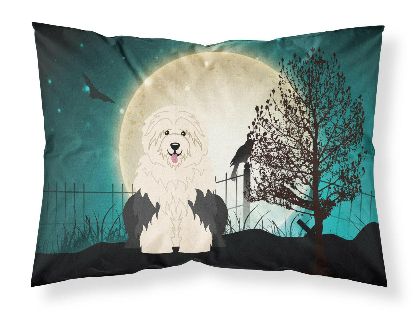 Halloween Scary Old English Sheepdog Fabric Standard Pillowcase BB2286PILLOWCASE by Caroline's Treasures