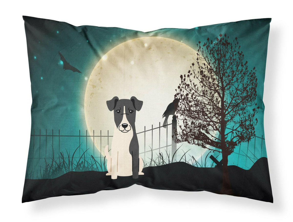 Halloween Scary Smooth Fox Terrier Fabric Standard Pillowcase BB2288PILLOWCASE by Caroline&#39;s Treasures