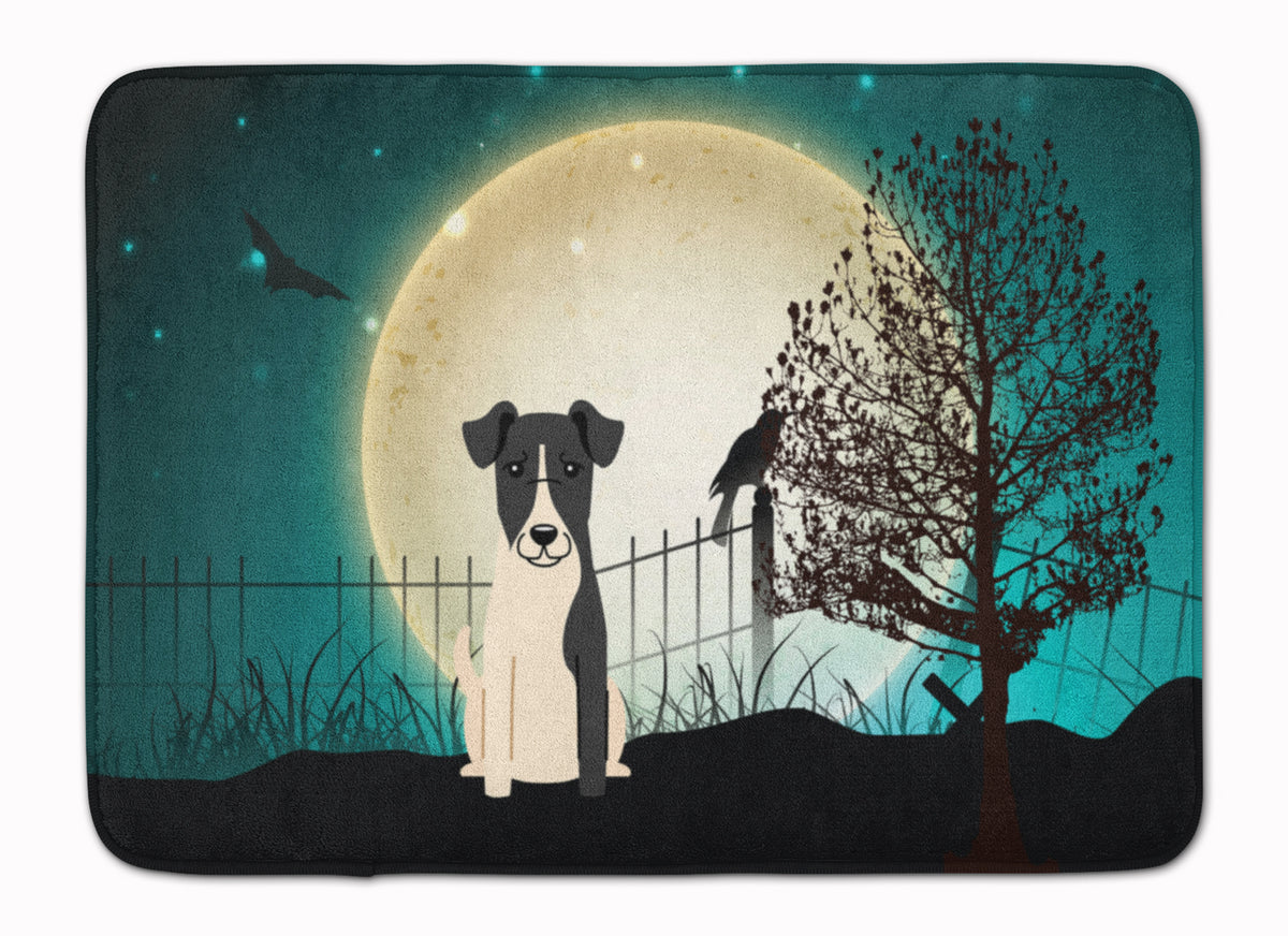 Halloween Scary Smooth Fox Terrier Machine Washable Memory Foam Mat BB2288RUG - the-store.com