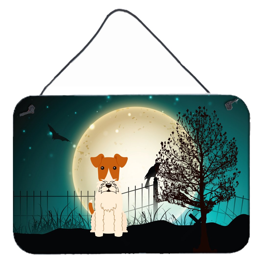 Halloween Scary Wire Fox Terrier Wall or Door Hanging Prints BB2291DS812 by Caroline&#39;s Treasures