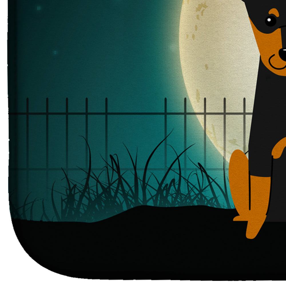 Halloween Scary English Toy Terrier Dish Drying Mat BB2299DDM  the-store.com.
