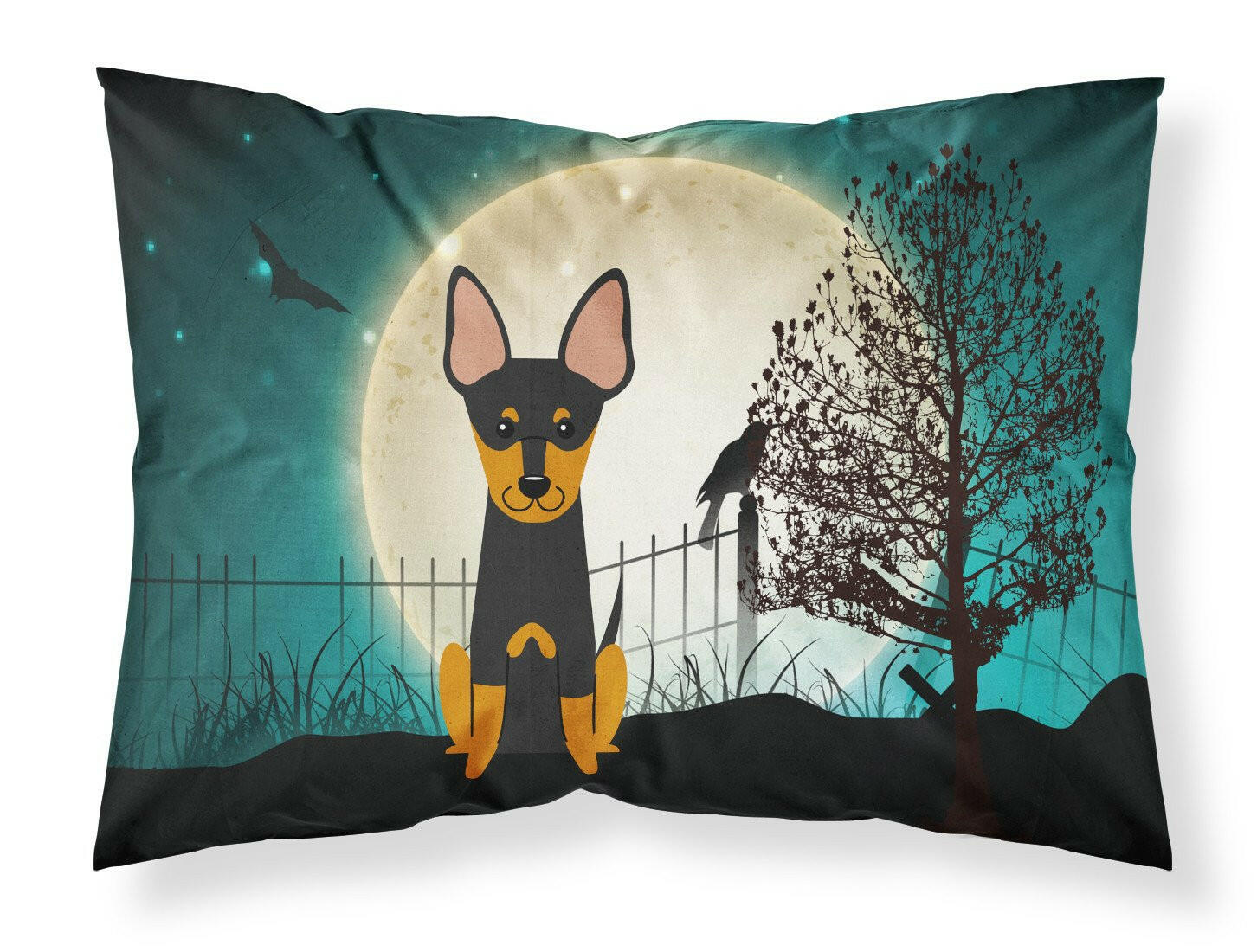 Halloween Scary English Toy Terrier Fabric Standard Pillowcase BB2299PILLOWCASE by Caroline's Treasures