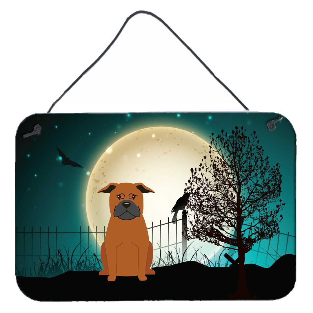 Halloween Scary Chinese Chongqing Dog Wall or Door Hanging Prints BB2301DS812 by Caroline's Treasures