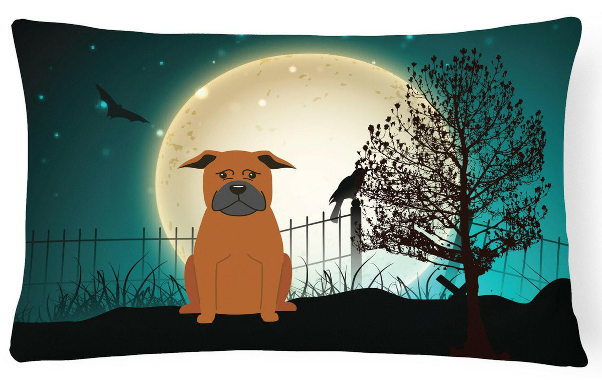 Halloween Scary Chinese Chongqing Dog Canvas Fabric Decorative Pillow BB2301PW1216 by Caroline&#39;s Treasures
