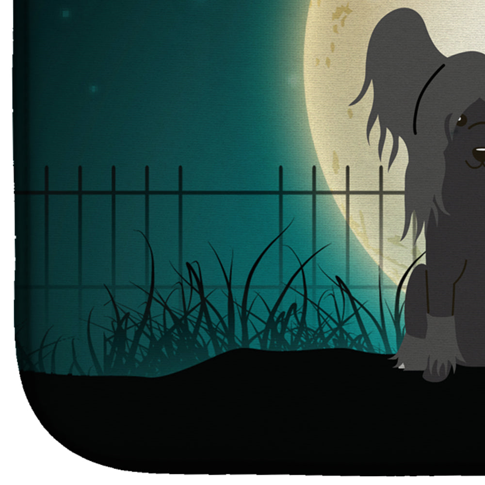 Halloween Scary Chinese Crested Black Dish Drying Mat BB2302DDM  the-store.com.