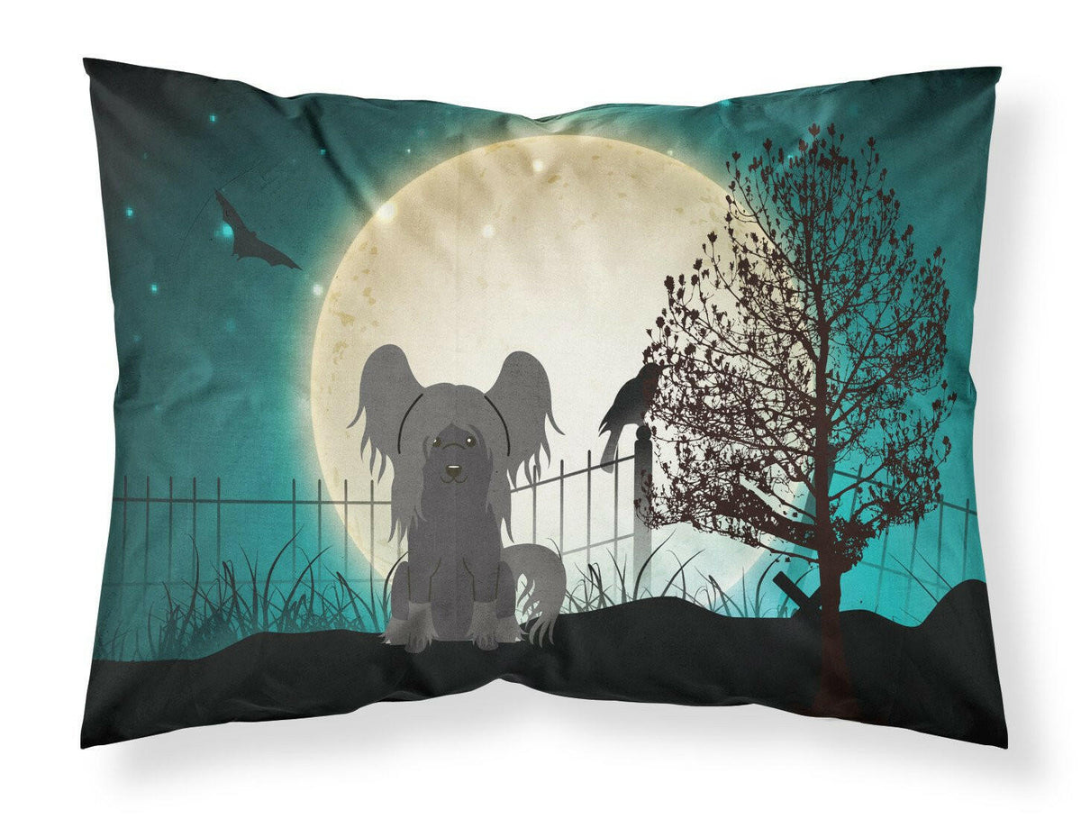 Halloween Scary Chinese Crested Black Fabric Standard Pillowcase BB2302PILLOWCASE by Caroline&#39;s Treasures