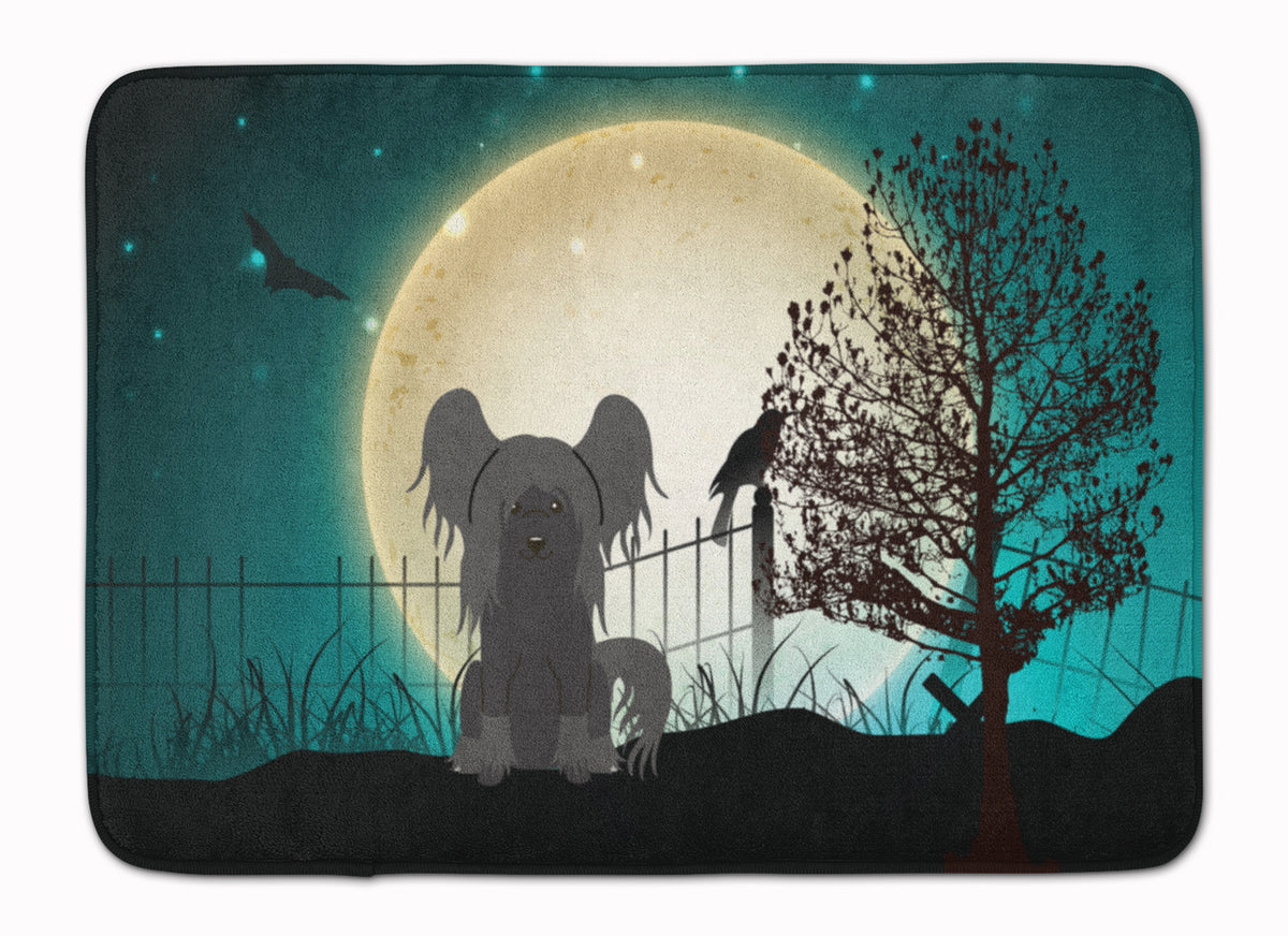 Halloween Scary Chinese Crested Black Machine Washable Memory Foam Mat BB2302RUG - the-store.com