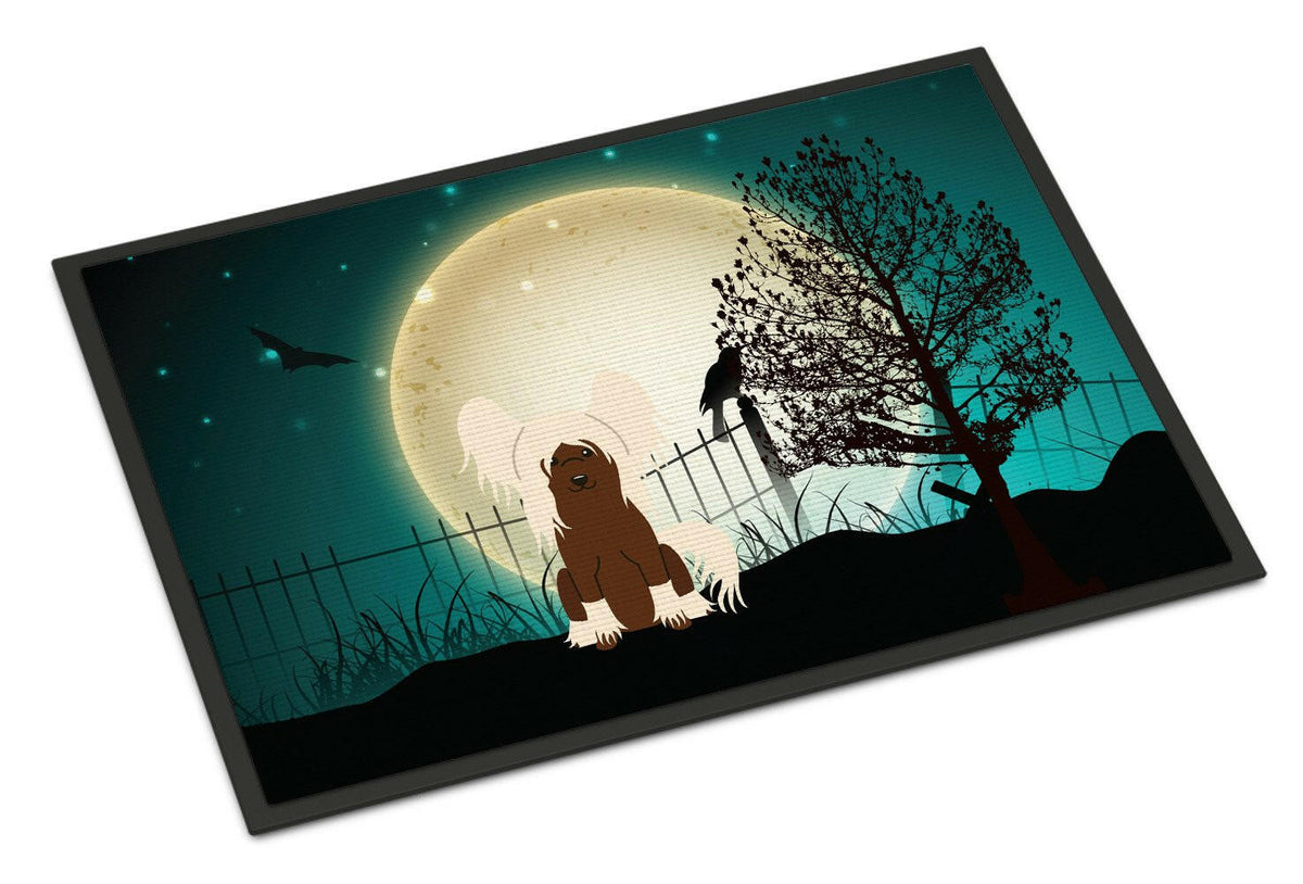 Halloween Scary Chinese Crested Cream Indoor or Outdoor Mat 24x36 BB2303JMAT - the-store.com