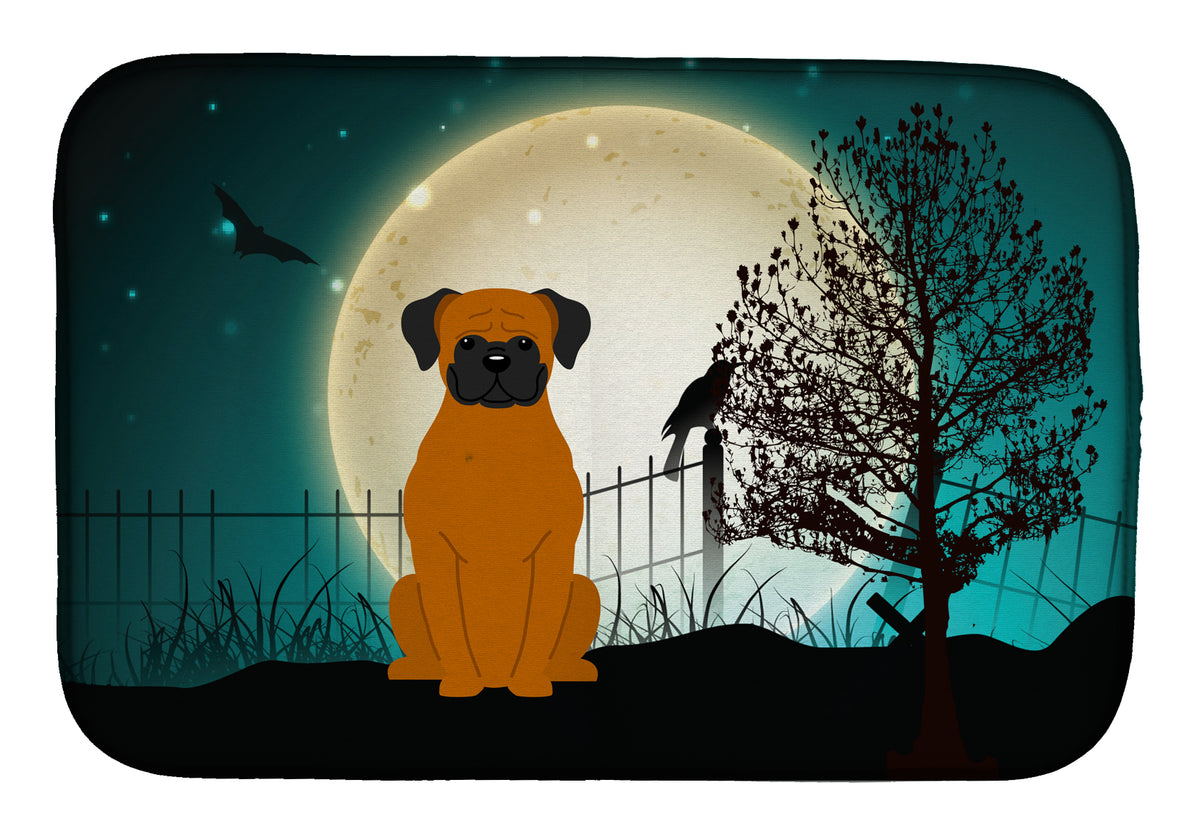 Halloween Scary Fawn Boxer Dish Drying Mat BB2305DDM