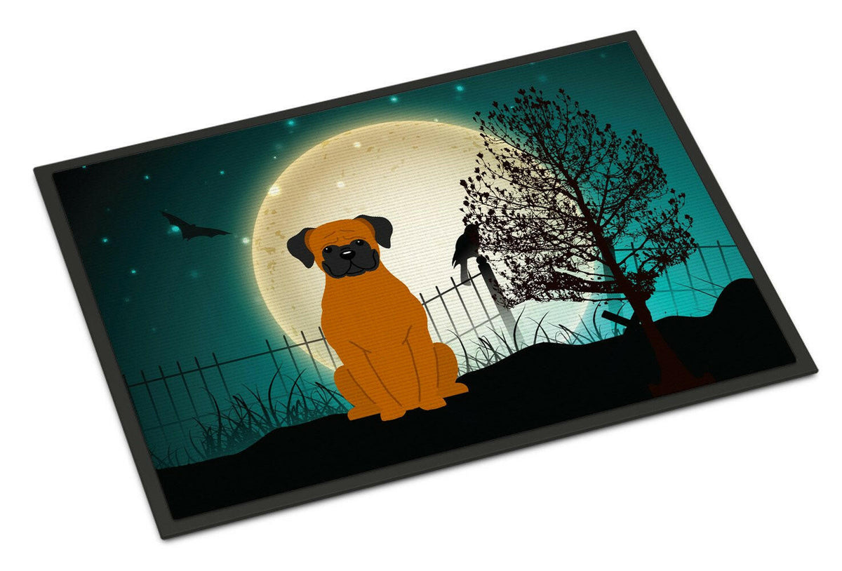 Halloween Scary Fawn Boxer Indoor or Outdoor Mat 18x27 BB2305MAT - the-store.com
