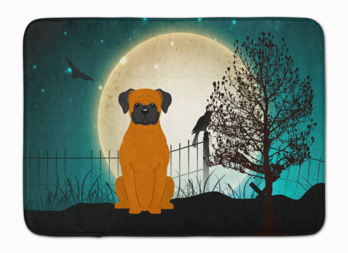 Halloween Scary Fawn Boxer Machine Washable Memory Foam Mat BB2305RUG - the-store.com