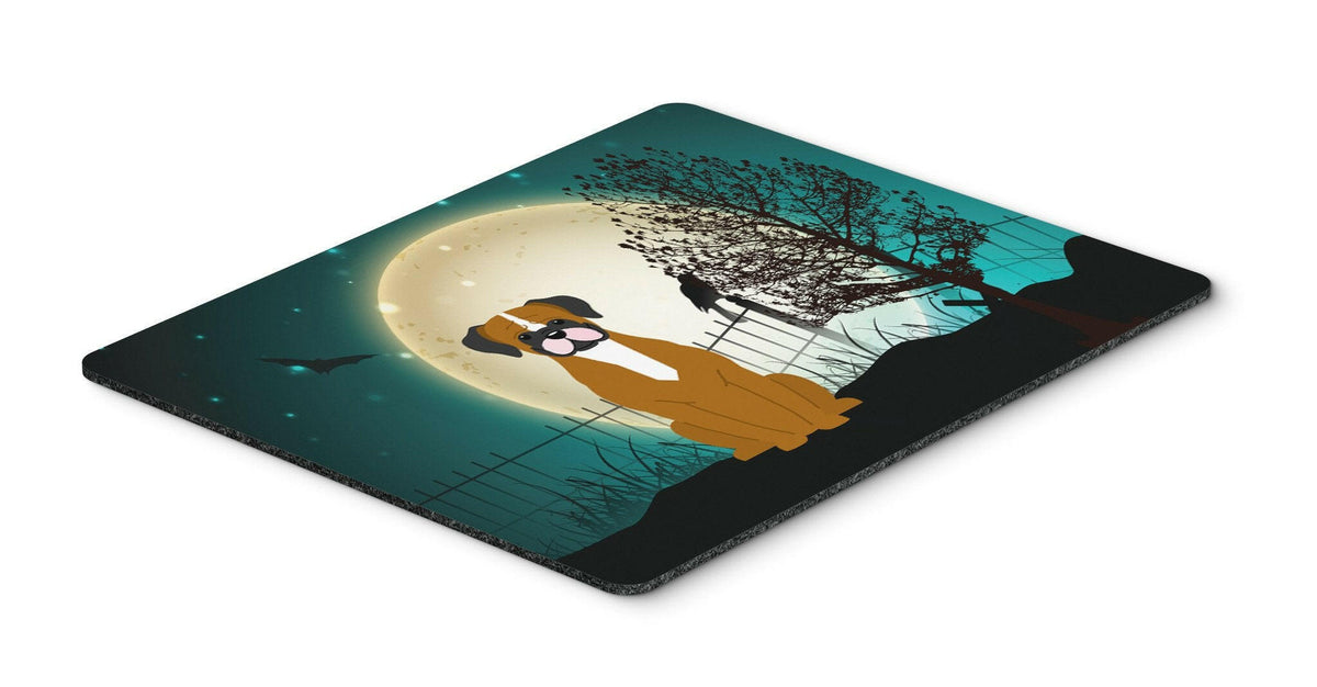 Halloween Scary Flashy Fawn Boxer Mouse Pad, Hot Pad or Trivet BB2306MP by Caroline&#39;s Treasures