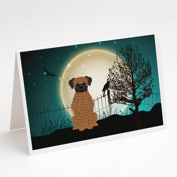 Buy this Halloween Scary Brindle Boxer Greeting Cards and Envelopes Pack of 8