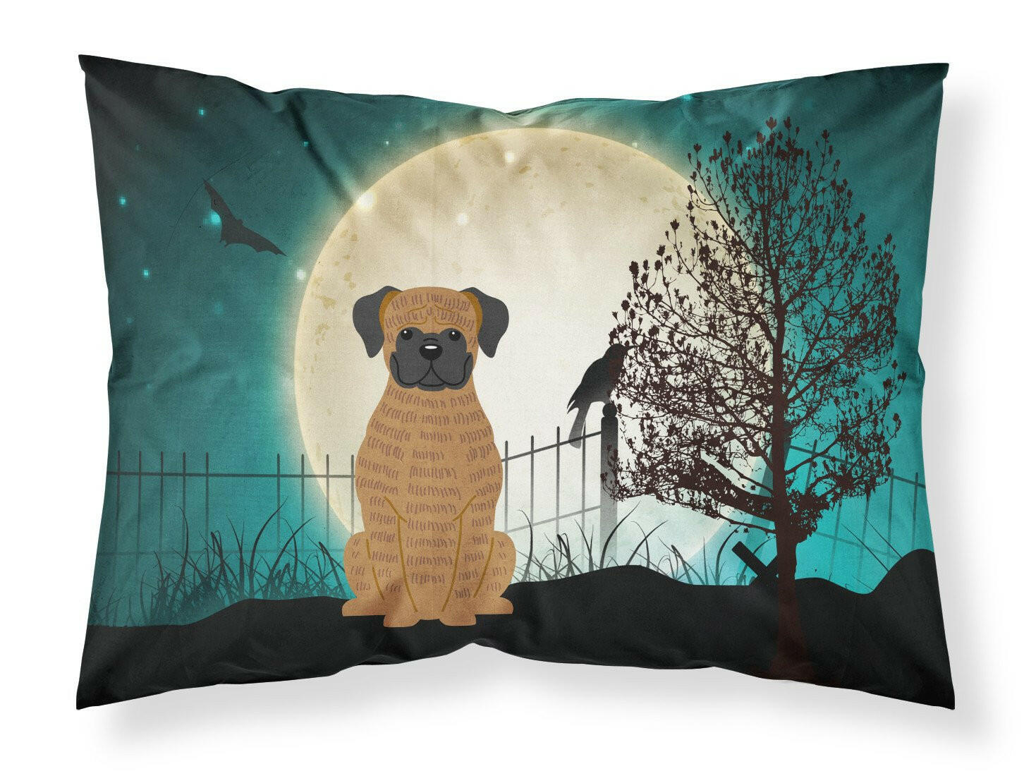 Halloween Scary Brindle Boxer Fabric Standard Pillowcase BB2307PILLOWCASE by Caroline's Treasures