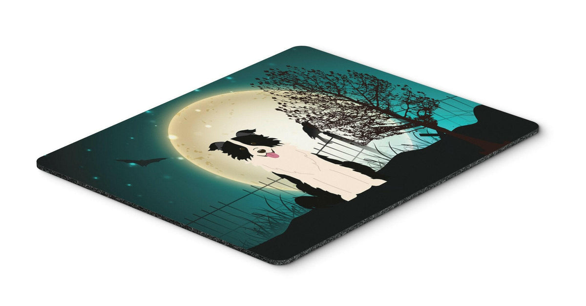 Halloween Scary Border Collie Black White Mouse Pad, Hot Pad or Trivet BB2308MP by Caroline&#39;s Treasures