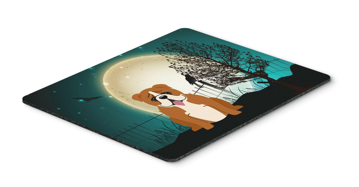 Halloween Scary  English Bulldog Red White Mouse Pad, Hot Pad or Trivet BB2310MP by Caroline&#39;s Treasures