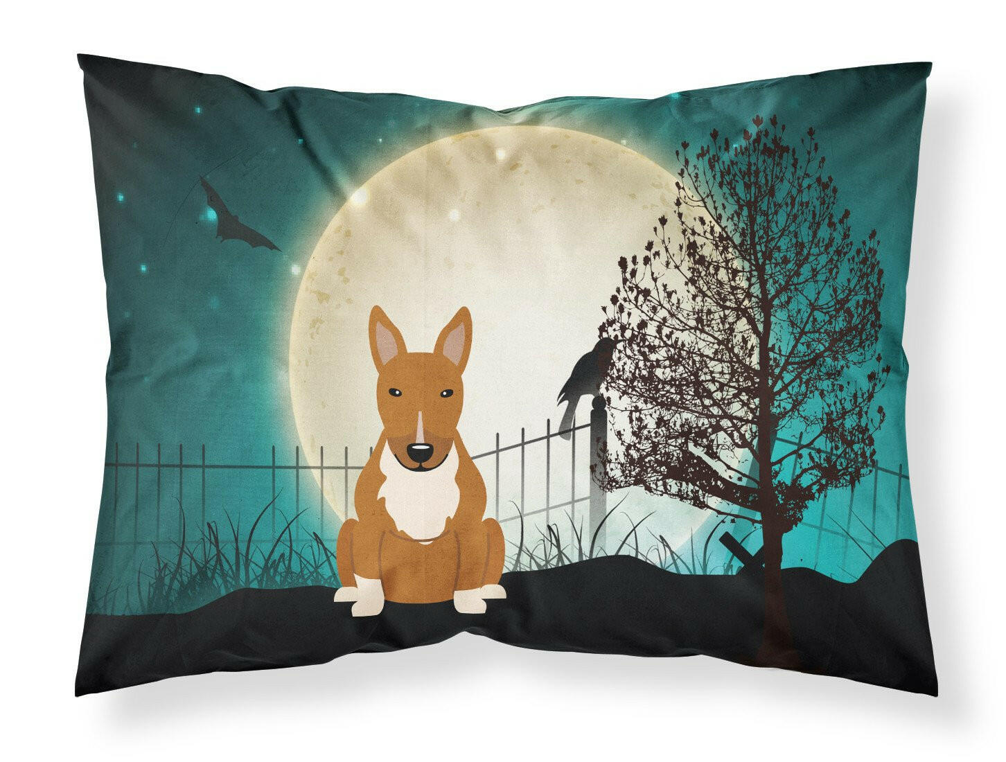Halloween Scary Bull Terrier Red Fabric Standard Pillowcase BB2324PILLOWCASE by Caroline's Treasures