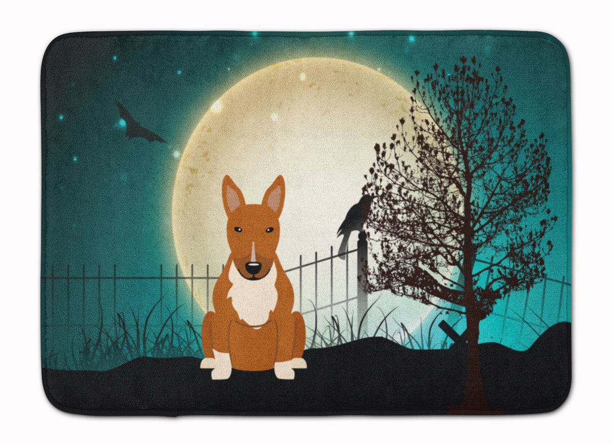 Halloween Scary Bull Terrier Red Machine Washable Memory Foam Mat BB2324RUG - the-store.com