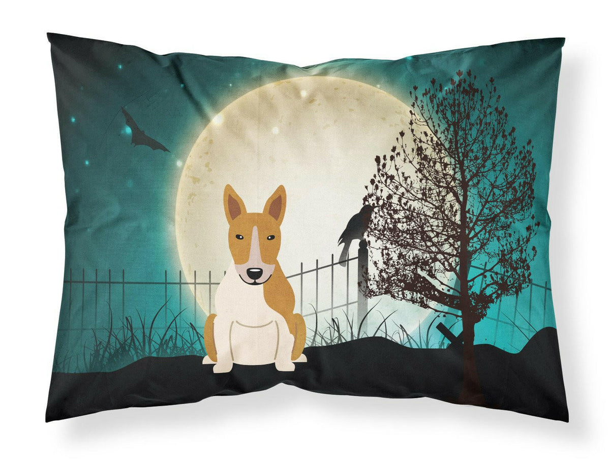 Halloween Scary Bull Terrier Red White Fabric Standard Pillowcase BB2325PILLOWCASE by Caroline&#39;s Treasures