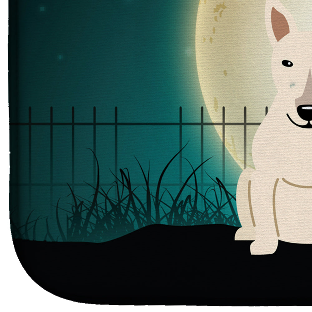 Halloween Scary Bull Terrier White Dish Drying Mat BB2328DDM  the-store.com.