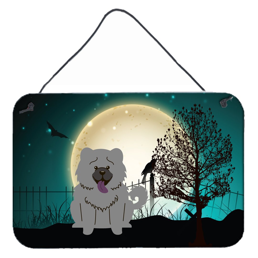 Halloween Scary Chow Chow Blue Wall or Door Hanging Prints BB2329DS812 by Caroline&#39;s Treasures