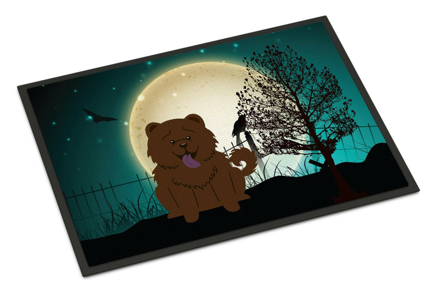 Halloween Scary Chow Chow Chocolate Indoor or Outdoor Mat 18x27 BB2331MAT - the-store.com