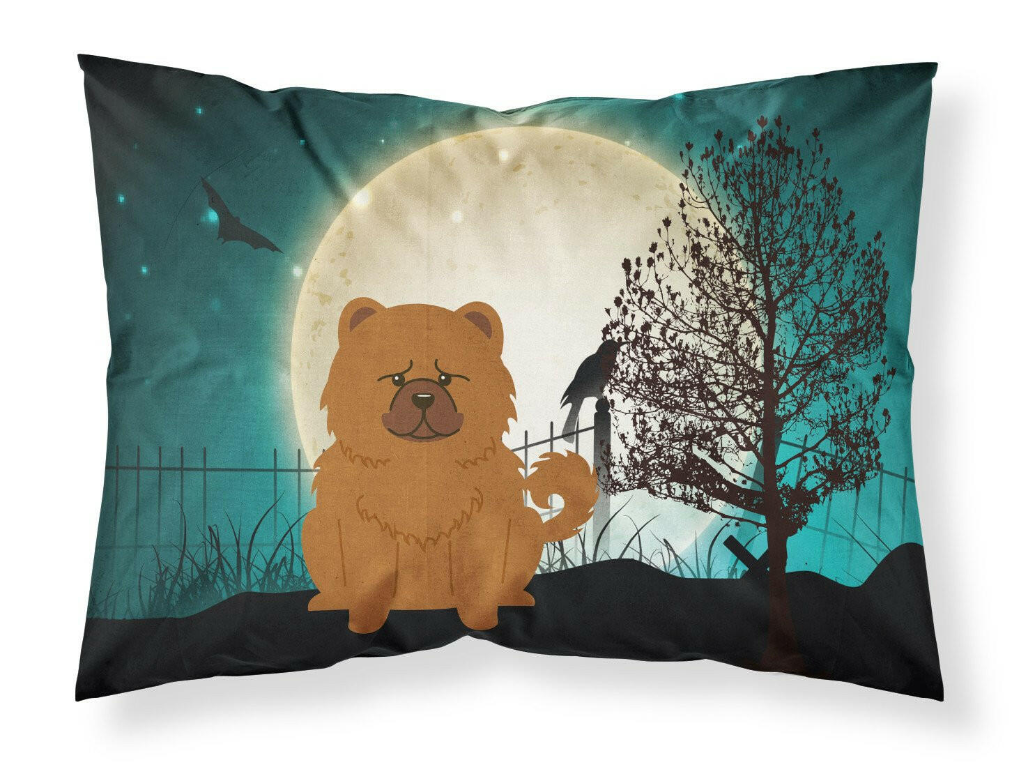 Halloween Scary Chow Chow Red Fabric Standard Pillowcase BB2332PILLOWCASE by Caroline's Treasures