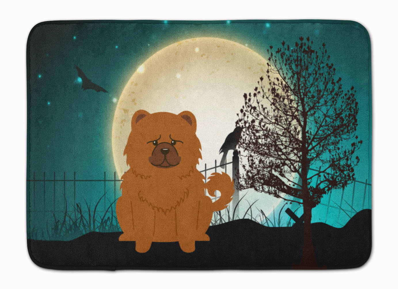 Halloween Scary Chow Chow Red Machine Washable Memory Foam Mat BB2332RUG - the-store.com