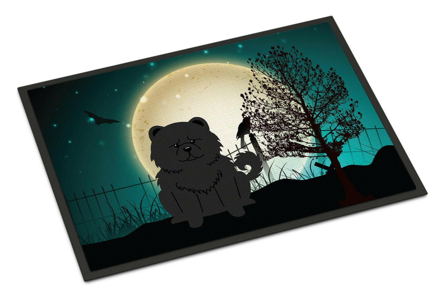 Halloween Scary Chow Chow Black Indoor or Outdoor Mat 18x27 BB2333MAT - the-store.com