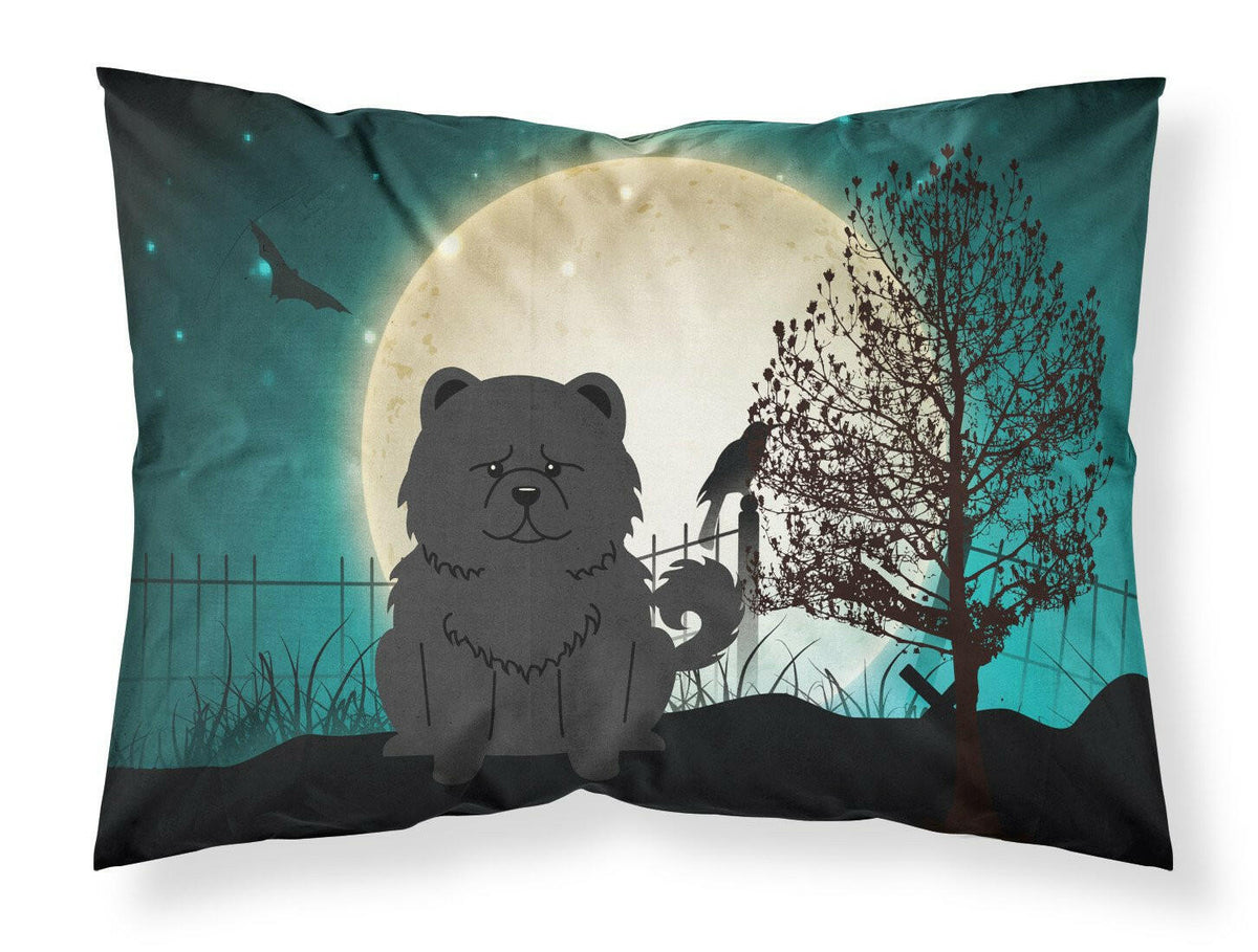 Halloween Scary Chow Chow Black Fabric Standard Pillowcase BB2333PILLOWCASE by Caroline&#39;s Treasures