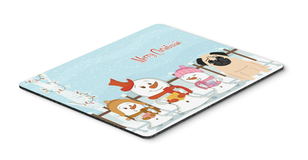 Merry Christmas Carolers Pug Fawn Mouse Pad, Hot Pad or Trivet BB2339MP by Caroline&#39;s Treasures