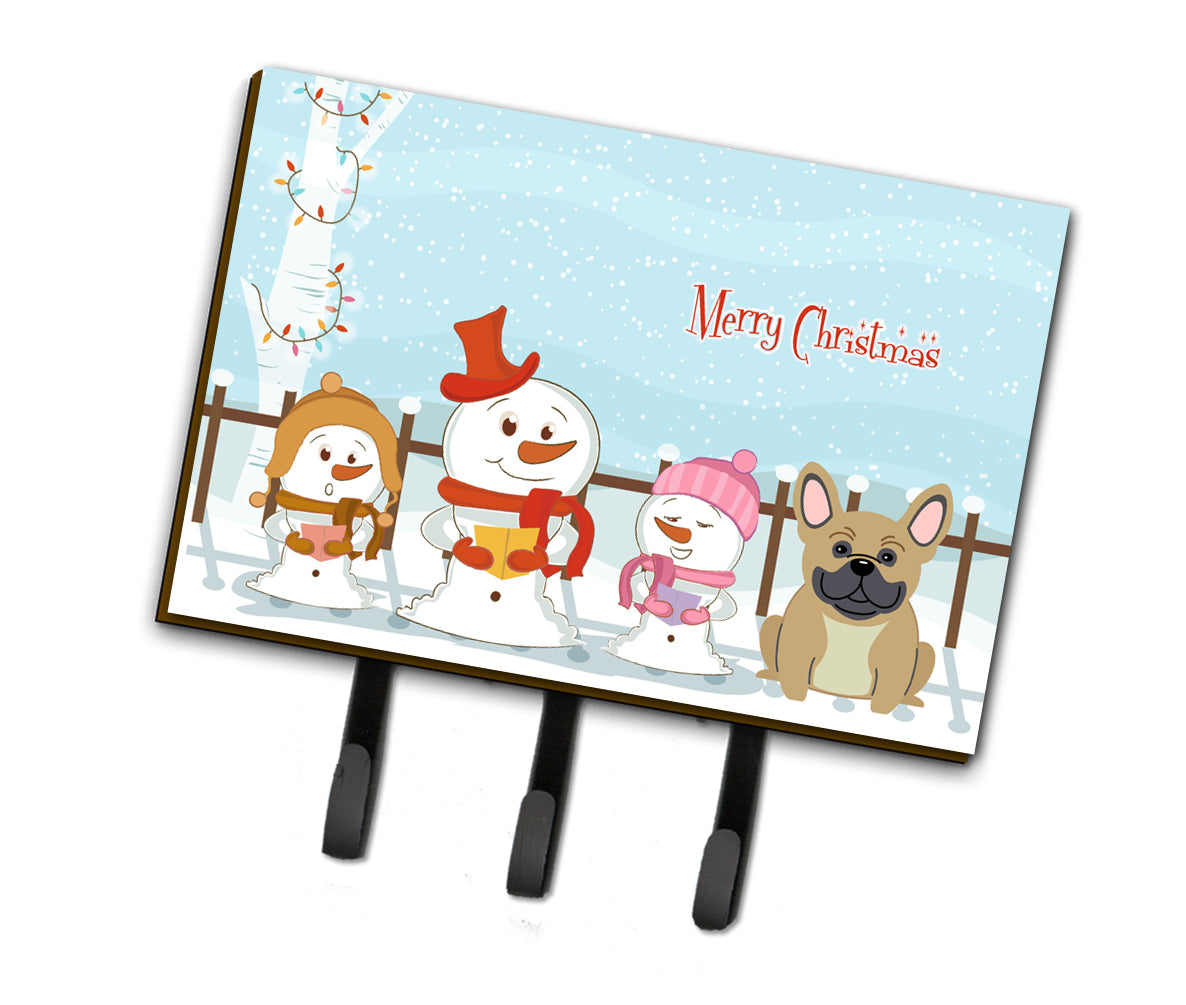 Merry Christmas Carolers French Bulldog Cream Leash or Key Holder BB2341TH68