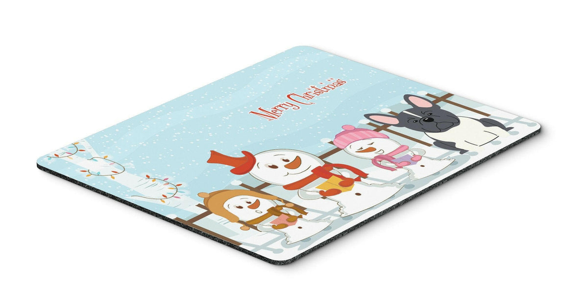 Merry Christmas Carolers French Bulldog Black White Mouse Pad, Hot Pad or Trivet BB2343MP by Caroline&#39;s Treasures