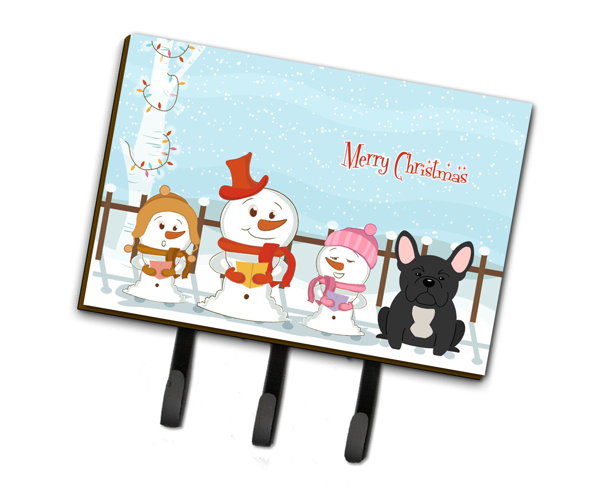 Merry Christmas Carolers French Bulldog Black Leash or Key Holder BB2345TH68