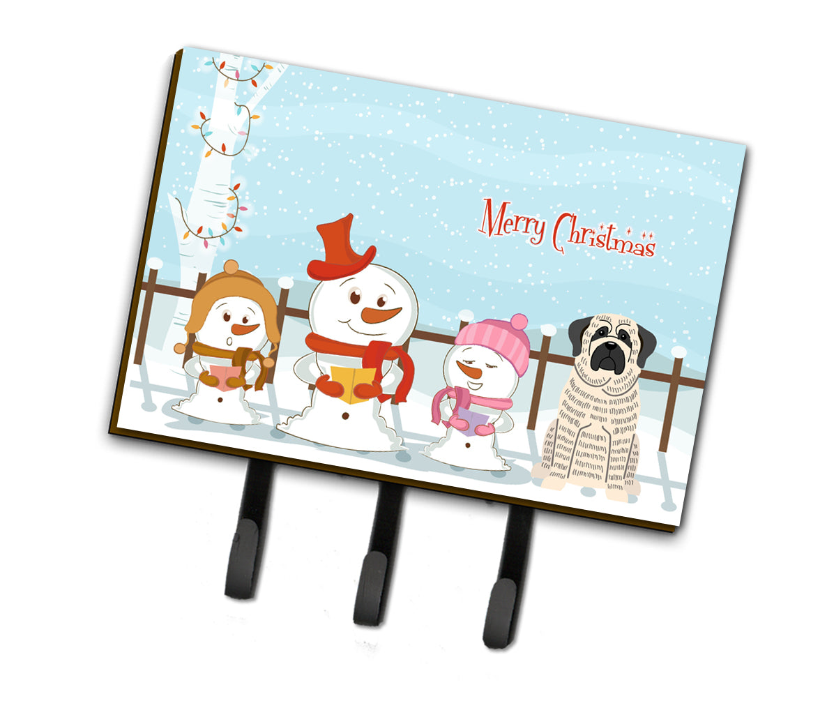 Merry Christmas Carolers Mastiff Brindle White Leash or Key Holder BB2347TH68  the-store.com.