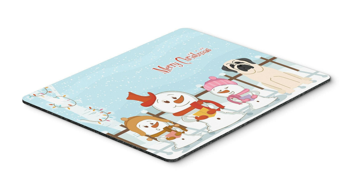 Merry Christmas Carolers Mastiff White Mouse Pad, Hot Pad or Trivet BB2348MP by Caroline&#39;s Treasures