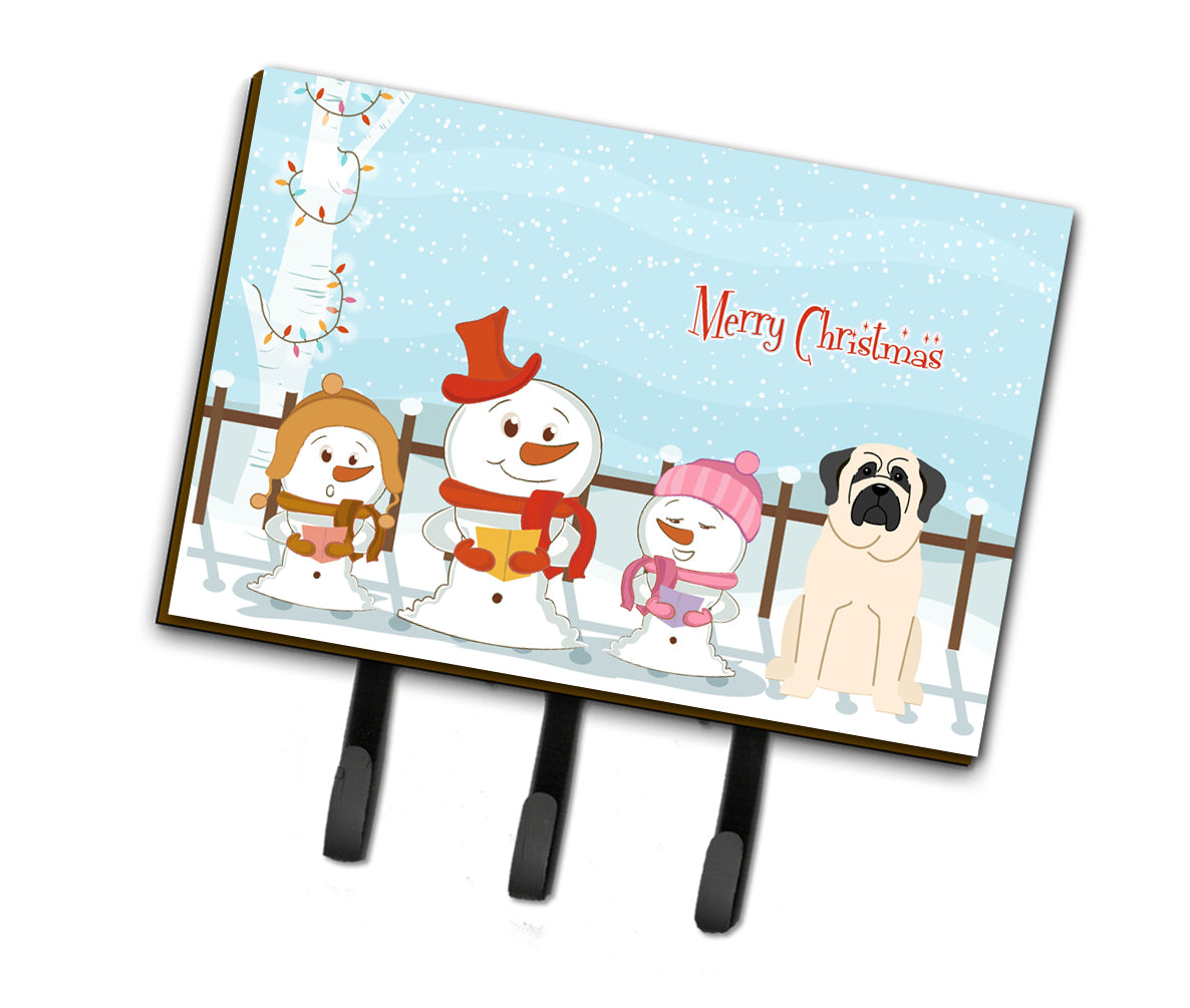 Merry Christmas Carolers Mastiff White Leash or Key Holder BB2348TH68  the-store.com.