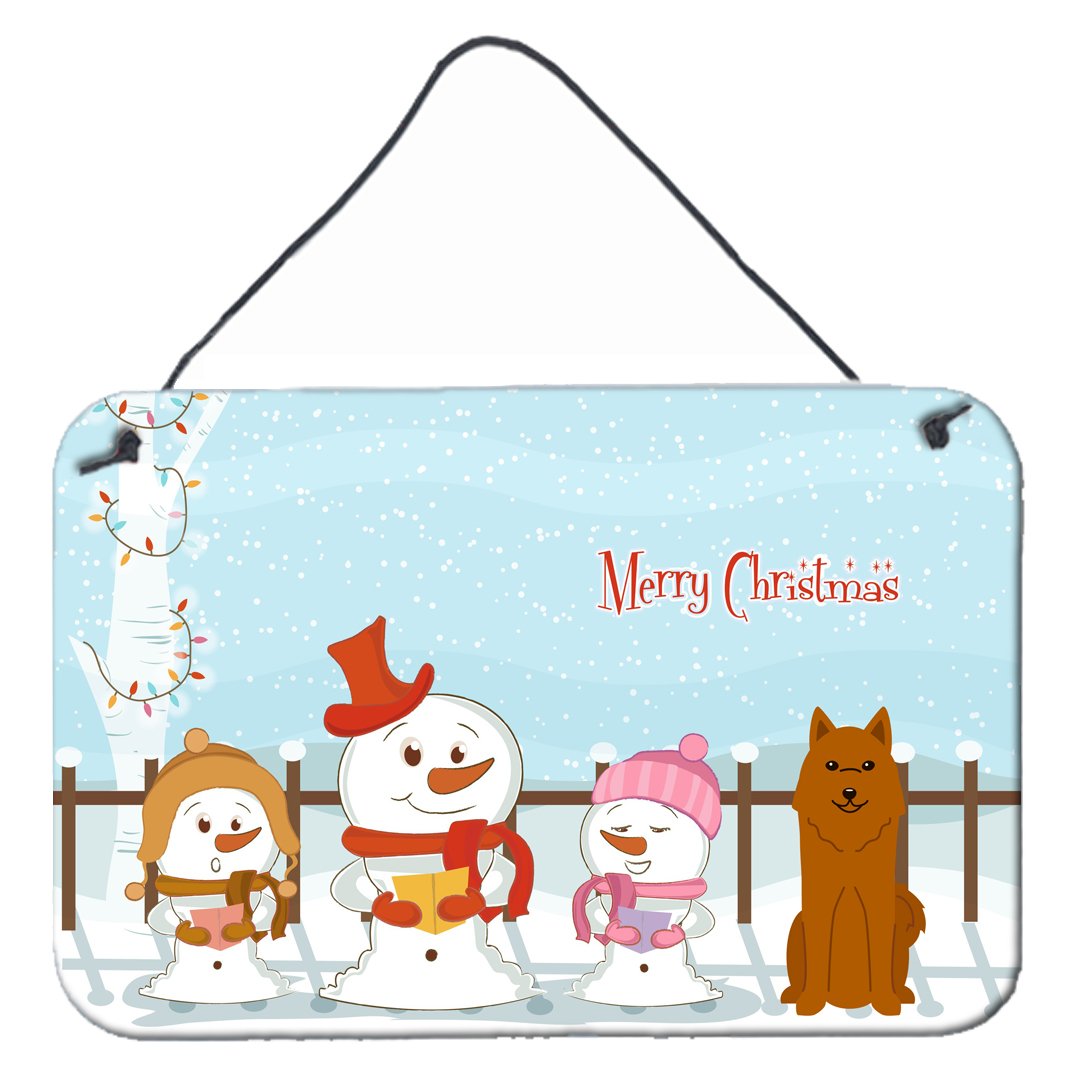 Merry Christmas Carolers Karelian Bear Dog Wall or Door Hanging Prints BB2353DS812 by Caroline&#39;s Treasures