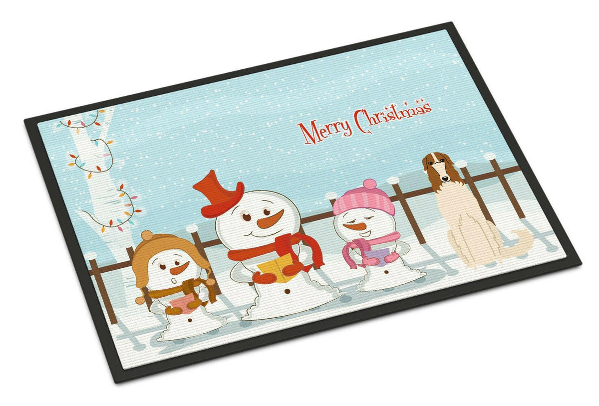 Merry Christmas Carolers Borzoi Indoor or Outdoor Mat 24x36 BB2354JMAT - the-store.com