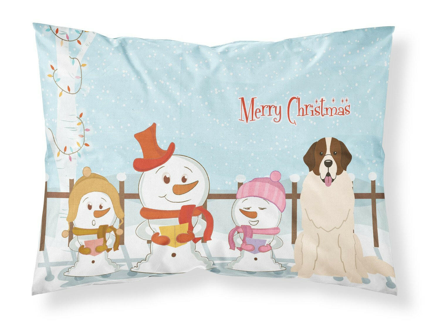 Merry Christmas Carolers Moscow Watchdog Fabric Standard Pillowcase BB2358PILLOWCASE by Caroline's Treasures