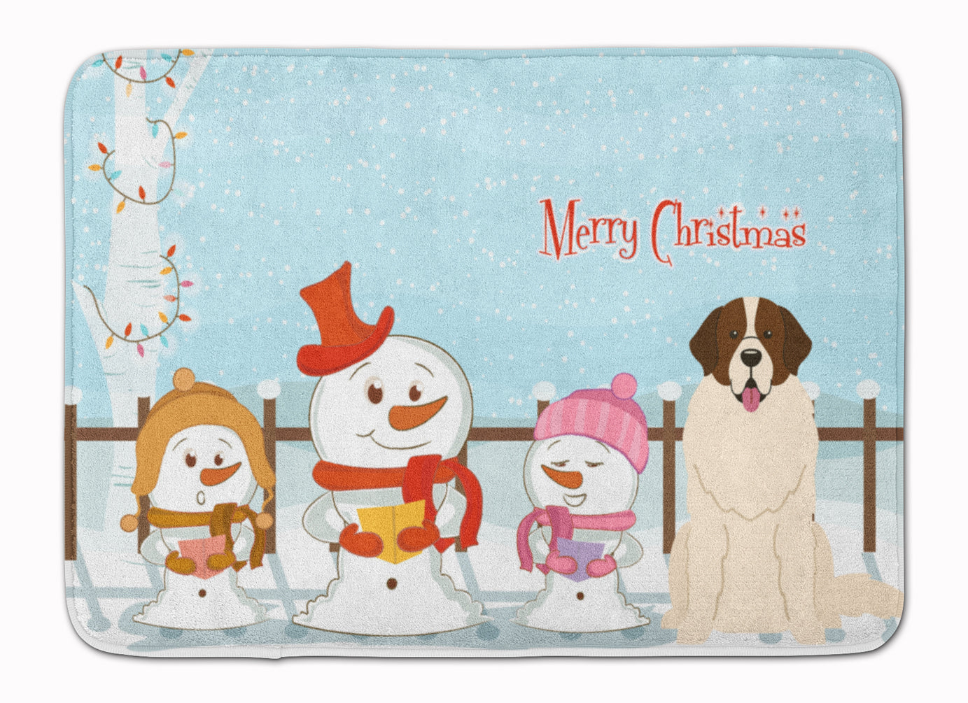 Merry Christmas Carolers Moscow Watchdog Machine Washable Memory Foam Mat BB2358RUG - the-store.com