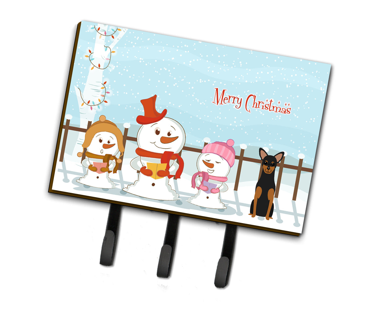 Merry Christmas Carolers Manchester Terrier Leash or Key Holder BB2359TH68  the-store.com.