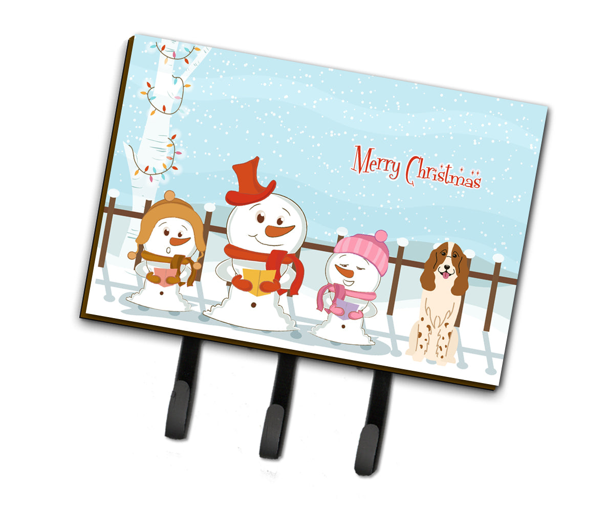 Merry Christmas Carolers Russian Spaniel Leash or Key Holder BB2362TH68