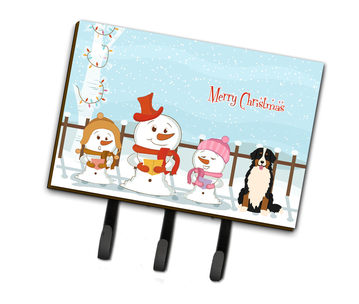 Merry Christmas Carolers Bernese Mountain Dog Leash or Key Holder BB2367TH68  the-store.com.